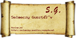 Selmeczy Gusztáv névjegykártya