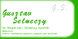 gusztav selmeczy business card