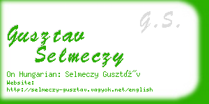 gusztav selmeczy business card